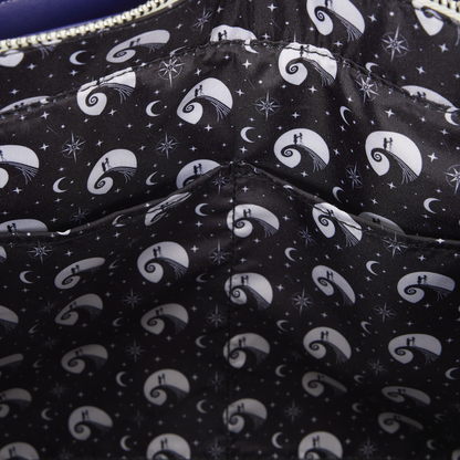 Loungefly - The Nightmare Before Christmas Jack Skellington & Sally Night Sky Convertible Backpack and Tote Crossbody Bag