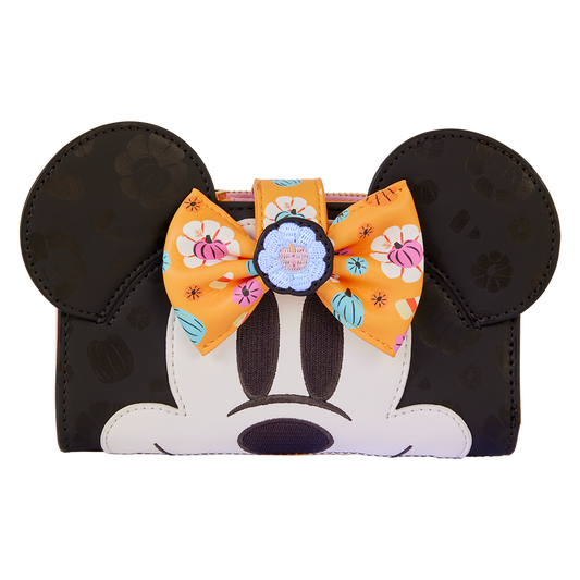 Loungefly - Minnie Mouse Cosplay Floral Pumpkin Flap Wallet