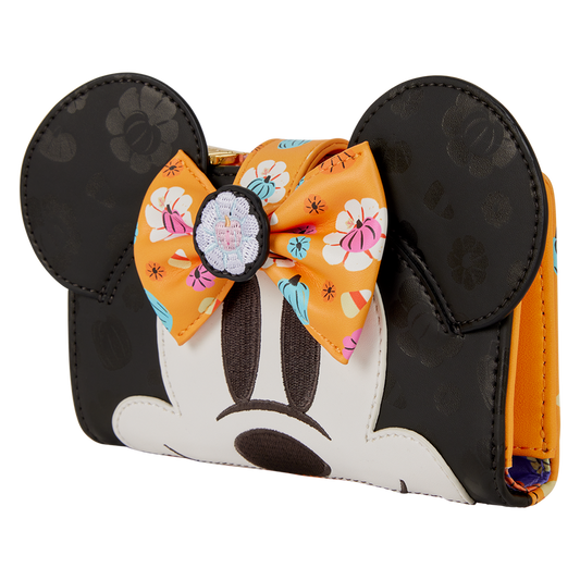 Loungefly - Minnie Mouse Cosplay Floral Pumpkin Flap Wallet