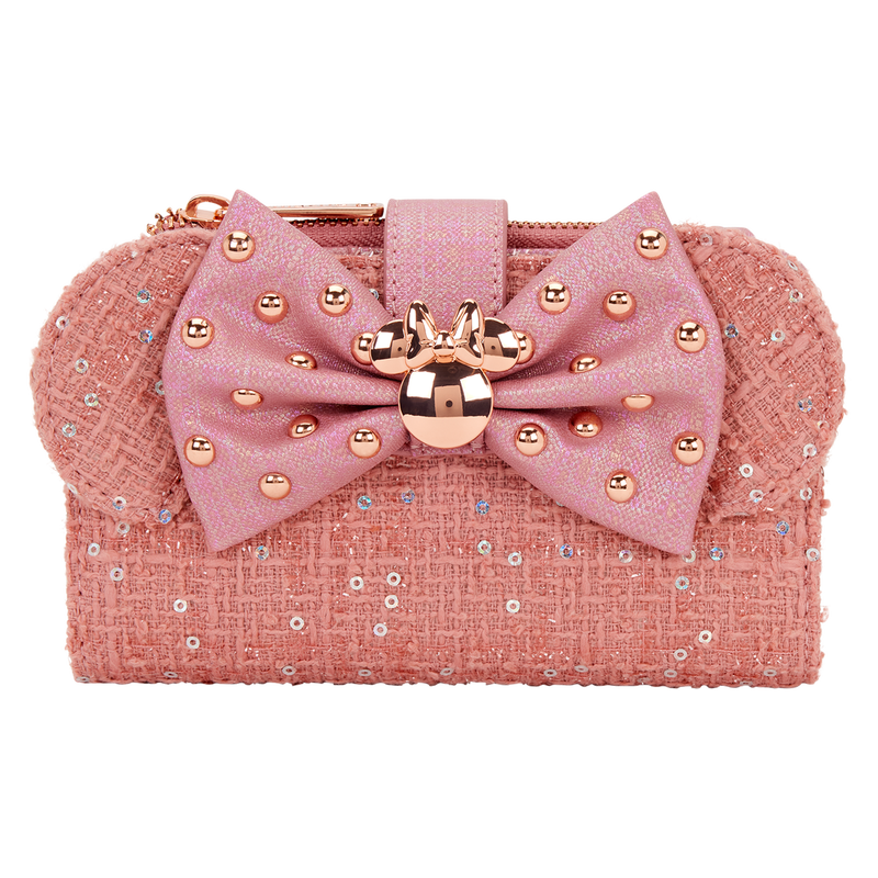Longefly - Minnie Mouse Glitter Tweed Flap Wallet