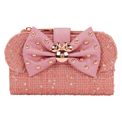Longefly - Minnie Mouse Glitter Tweed Flap Wallet