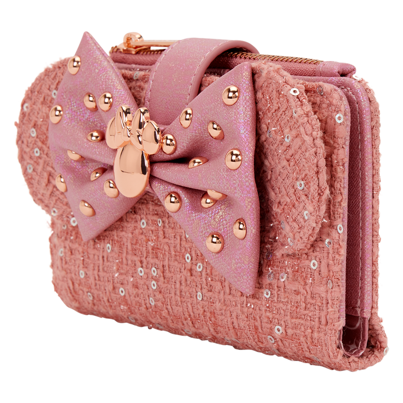 Longefly - Minnie Mouse Glitter Tweed Flap Wallet