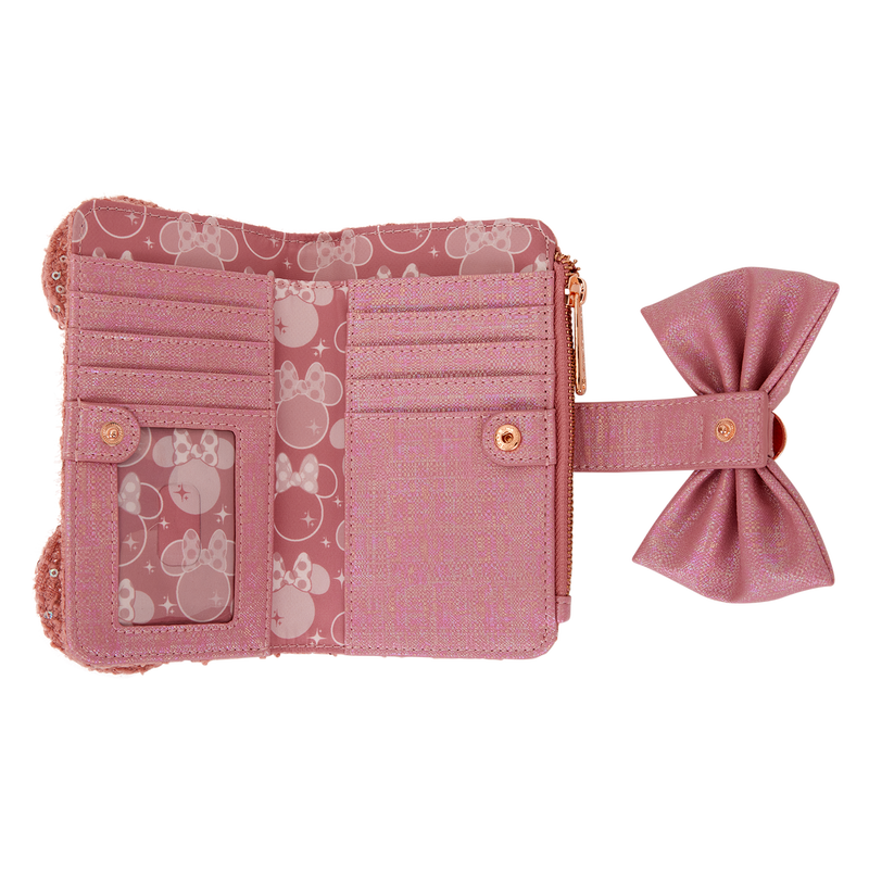 Longefly - Minnie Mouse Glitter Tweed Flap Wallet