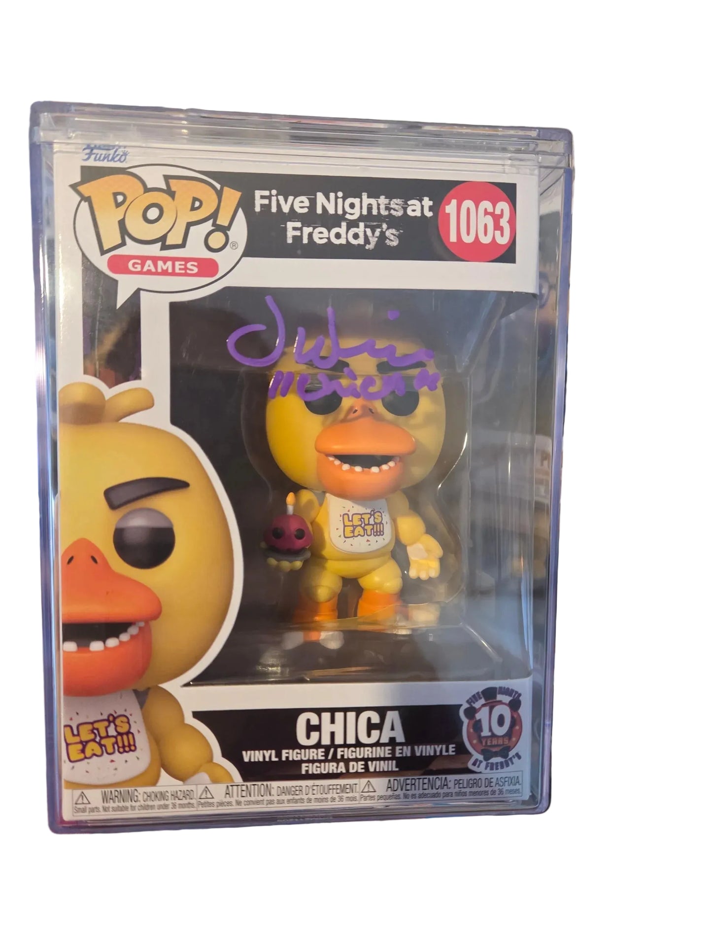 Signed Five nights at freddys Chica signed by Jess Weiss with OC COA